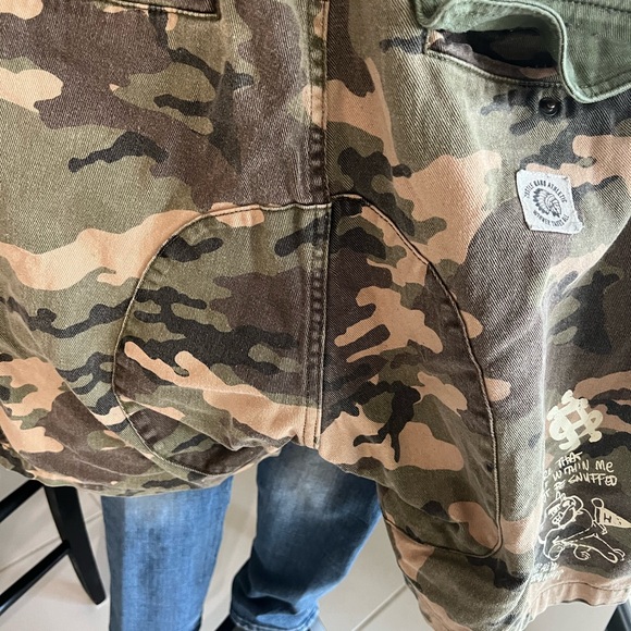 Mens 100% Authentic Hustle Gang Camo Cargo Pants sz42 - Picture 7 of 13